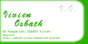 vivien osbath business card