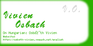 vivien osbath business card